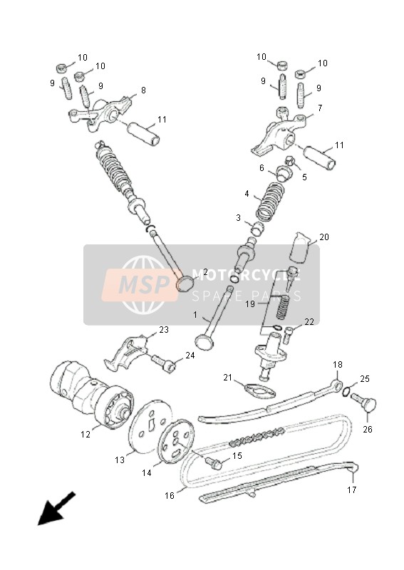 Yamaha XC125 CYGNUS X 2007 Valve for a 2007 Yamaha XC125 CYGNUS X